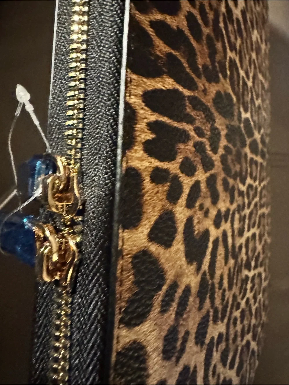 Leopard Print 13 inch laptop case - Brown/Black